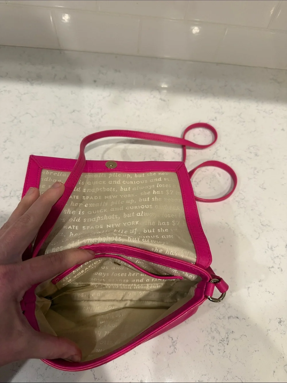 kate spade Barbie Pink Leather Crossbody with Girly Chic Bow Detail